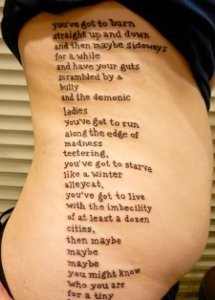 Tatuaje literario - Bukowski