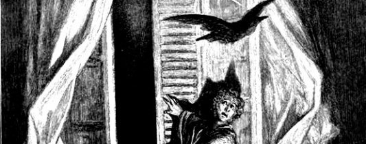 Escena de Gustavo Doré para el poema El cuervo.