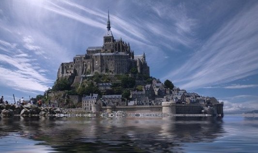 Imagen del Monte Saint Michel, en el norte de Francia.
