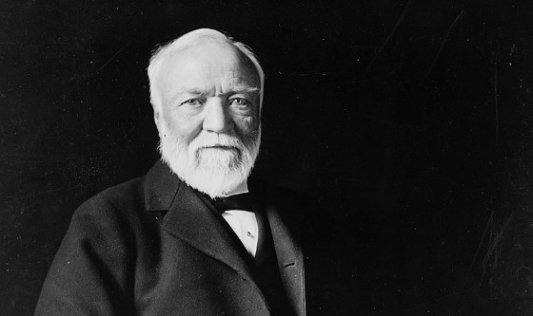 Retrato de Andrew Carnegie.