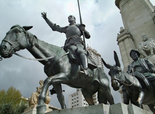 Escultura Quijote y Sancho Panza